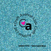 Mermaid Blue Glitter HTV