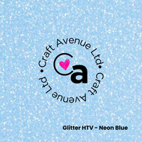 Neon Blue Glitter HTV