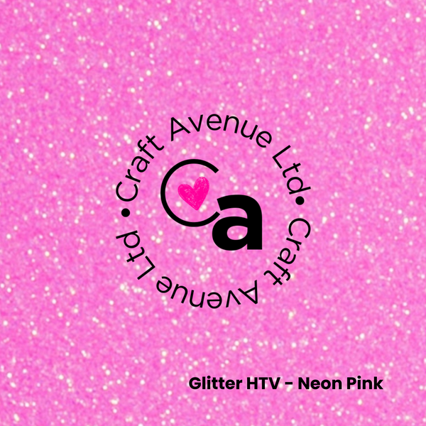 Neon Pink Glitter HTV