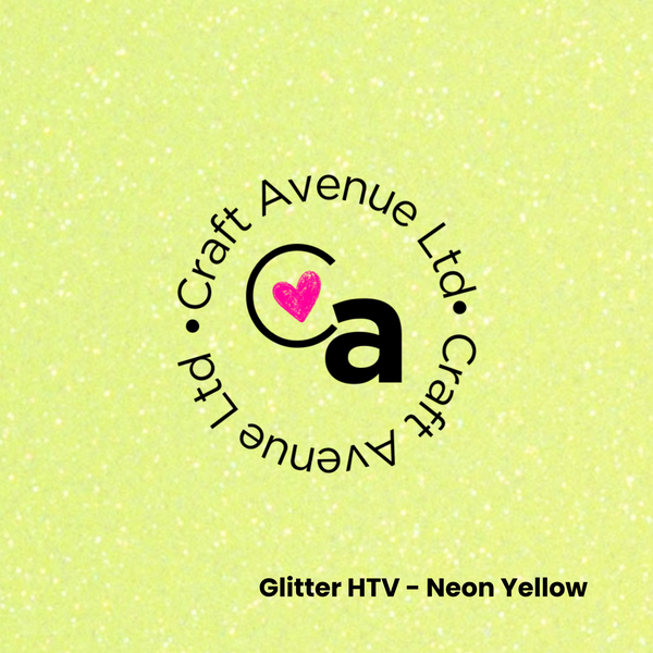 Neon Yellow Glitter HTV
