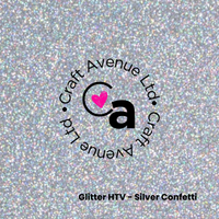 Silver Confetti Glitter HTV